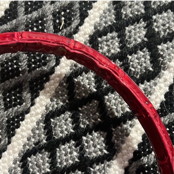 Elizabeth Arden Dark Red Crocodile Skin Large Tote Bag - Picture 5 of 5